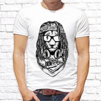 Чоловіча футболка з принтом Лев з дредами Push IT - Інтернет-магазин спільних покупок ToGether
