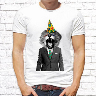 Чоловіча футболка з принтом Лев у ковпаку Push IT - Інтернет-магазин спільних покупок ToGether