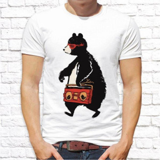 Чоловіча футболка з принтом Ведмідь меломан Push IT - Інтернет-магазин спільних покупок ToGether