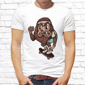 Чоловіча футболка з принтом Мавпа на скейті Push IT - Інтернет-магазин спільних покупок ToGether