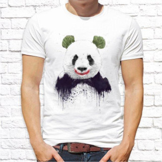 Чоловіча футболка з принтом Панда із зеленими вухами Push IT - Інтернет-магазин спільних покупок ToGether