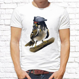 Чоловіча футболка з принтом Птах горобець пірат Push IT - Інтернет-магазин спільних покупок ToGether
