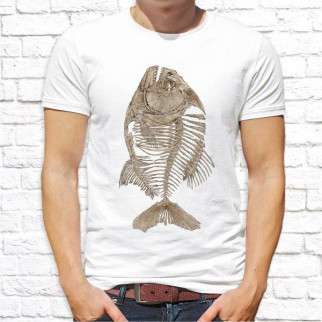 Чоловіча футболка з принтом Скелет риби Push IT - Інтернет-магазин спільних покупок ToGether