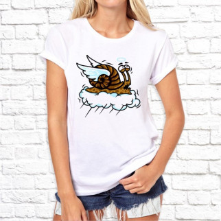Жіноча футболка з принтом Равлик на хмарі Push IT - Інтернет-магазин спільних покупок ToGether