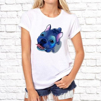 Жіноча футболка з принтом Собака синя Push IT - Інтернет-магазин спільних покупок ToGether