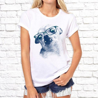 Жіноча футболка з принтом Собачка в окулярах Push IT - Інтернет-магазин спільних покупок ToGether