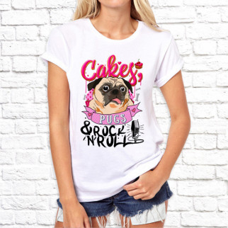Жіноча футболка з принтом Собака "Cakes" Push IT - Інтернет-магазин спільних покупок ToGether