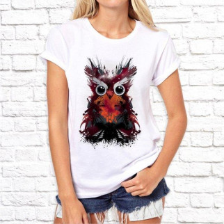 Жіноча футболка з принтом Сова кудлата Push IT - Інтернет-магазин спільних покупок ToGether