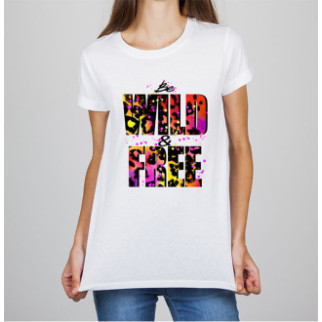 Жіноча футболка з принтом Be wild & free Push IT - Інтернет-магазин спільних покупок ToGether