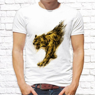 Чоловіча футболка з принтом Леопард 2 M, Білий Push IT - Інтернет-магазин спільних покупок ToGether
