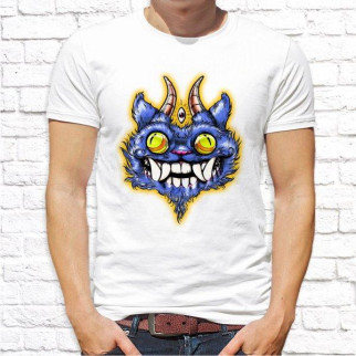 Чоловіча футболка з принтом Дракон та "3 очей" XL, Білий Push IT - Інтернет-магазин спільних покупок ToGether