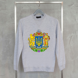 Світшот з оригінальним принтом Push IT з українською національною символікою "Герб України" 2 S, Сірий M - Інтернет-магазин спільних покупок ToGether
