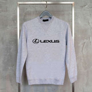 Чоловічий світшот з оригінальним принтом Push IT "Lexus" S, Сірий - Інтернет-магазин спільних покупок ToGether