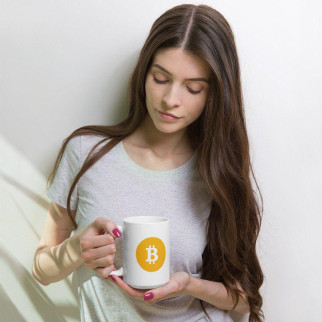 Білий кухоль (чашка) з принтом Bitcoin coffee Mug - Інтернет-магазин спільних покупок ToGether