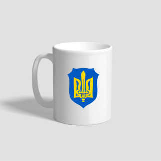 Білий кухоль (чашка) з національною символікою "Герб України" - Інтернет-магазин спільних покупок ToGether