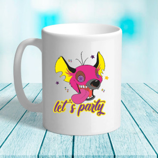 Білий кухоль (чашка) з принтом "Let's party" - Інтернет-магазин спільних покупок ToGether