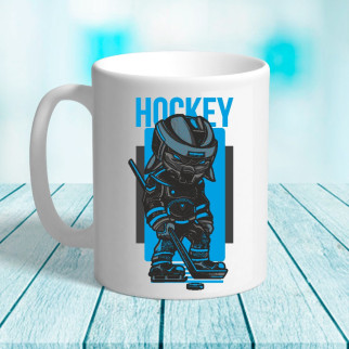 Білий кухоль (чашка) з принтом "Hockey" - Інтернет-магазин спільних покупок ToGether