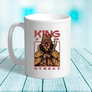 Білий кухоль (чашка) з принтом "King of the street" - Інтернет-магазин спільних покупок ToGether