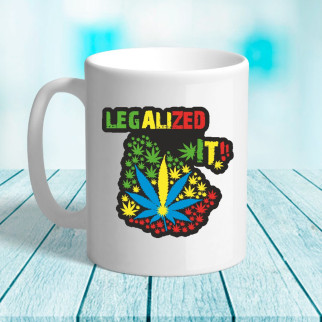 Білий кухоль (чашка) з принтом "Legalized it!!!" - Інтернет-магазин спільних покупок ToGether
