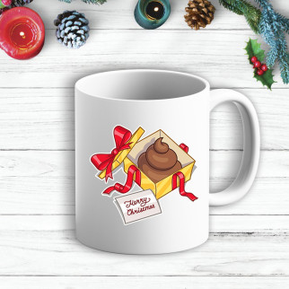 Білий кухоль (чашка) з новорічним принтом Подарунок "Merry Cristmas" - Інтернет-магазин спільних покупок ToGether