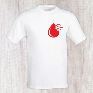 Чоловіча футболка з принтом "Група крові 0-" Push IT S, Білий - Інтернет-магазин спільних покупок ToGether