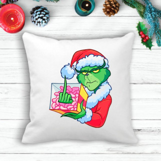 Подушка з новорічним принтом Грінч (The Grinch) Подарунок F*CK - Інтернет-магазин спільних покупок ToGether