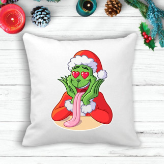 Подушка з новорічним принтом Грінч (The Grinch) Закоханий - Інтернет-магазин спільних покупок ToGether