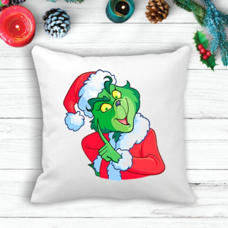 Подушка з новорічним принтом Грінч (The Grinch) Санта - Інтернет-магазин спільних покупок ToGether
