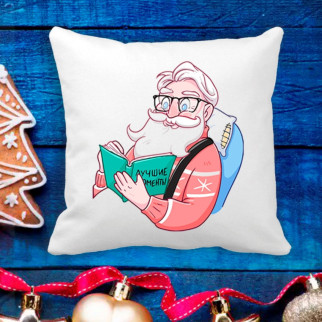 Подушка з новорічним принтом Дід Мороз "Кращі моменти" - Інтернет-магазин спільних покупок ToGether