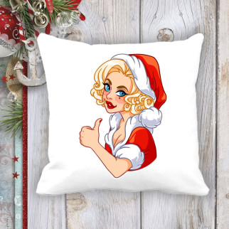Подушка з новорічним принтом Мерилін Монро "ОК" - Інтернет-магазин спільних покупок ToGether