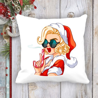 Подушка з новорічним принтом Мерилін Монро в окулярах - Інтернет-магазин спільних покупок ToGether