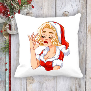 Подушка з новорічним принтом Мерилін Монро 3 - Інтернет-магазин спільних покупок ToGether