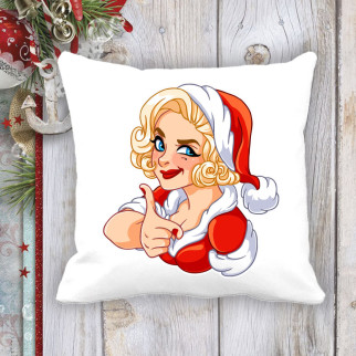 Подушка з новорічним принтом Мерилін Монро 4 - Інтернет-магазин спільних покупок ToGether