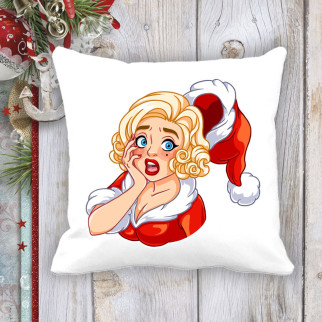 Подушка з новорічним принтом Мерилін Монро 6 - Інтернет-магазин спільних покупок ToGether