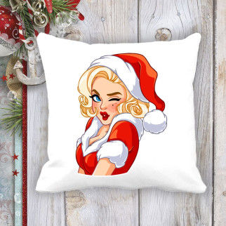 Подушка з новорічним принтом Мерилін Монро 9 - Інтернет-магазин спільних покупок ToGether