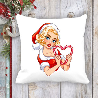 Подушка з новорічним принтом Мерилін Монро 10 - Інтернет-магазин спільних покупок ToGether