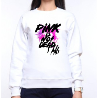 Жіночий світшот з оригінальним принтом "Pink is not dead" (чорний) Push IT XS, Білий S - Інтернет-магазин спільних покупок ToGether