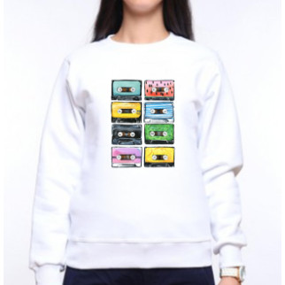 Жіночий світшот з оригінальним принтом Push IT XS, Білий S - Інтернет-магазин спільних покупок ToGether