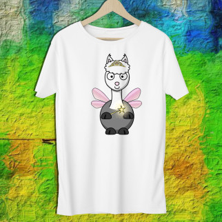 Жіноча футболка з принтом Альпака Фея Push IT S, Білий - Інтернет-магазин спільних покупок ToGether