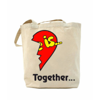 Еко-сумка, шоппер з принтом повсякденна Love is...Together - Інтернет-магазин спільних покупок ToGether