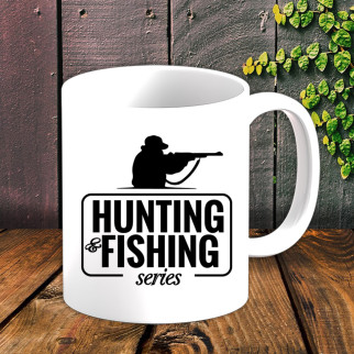 Білий кухоль (чашка) для мисливця з принтом "Hunting & Fishing series" - Інтернет-магазин спільних покупок ToGether