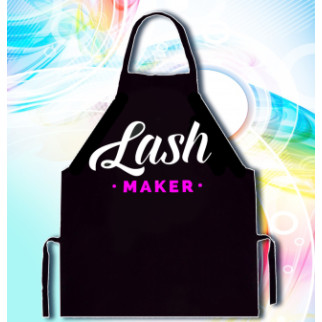 Фартух майстра чорний з оригільним принтом "Lash maker" - Інтернет-магазин спільних покупок ToGether
