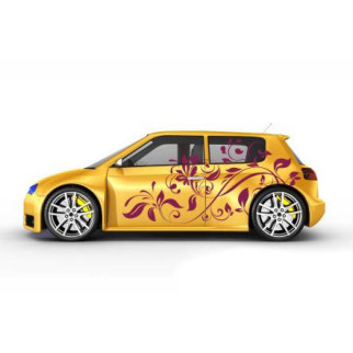 Наклейка на автомобіль «Квіткова хвиля» з оракалу 173х163 - Інтернет-магазин спільних покупок ToGether