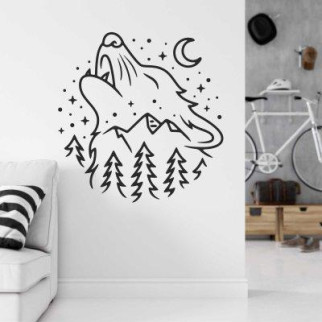 Вінілова інтер'єрна наклейка декор на стіну та шпалери «Вій на місяць» з оракалу - Інтернет-магазин спільних покупок ToGether