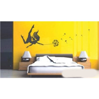 Вінілова інтер'єрна наклейка декор на стіну та шпалери «Fairy and dandelion» з оракалу 120х76 - Інтернет-магазин спільних покупок ToGether