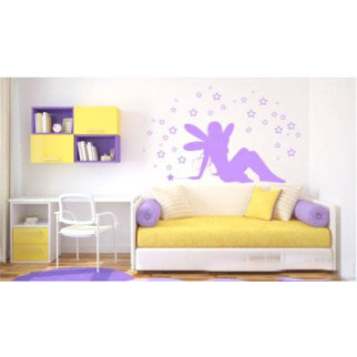 Вінілова інтер'єрна наклейка декор на стіну та шпалери «Beautiful fairy» з оракалу - Інтернет-магазин спільних покупок ToGether