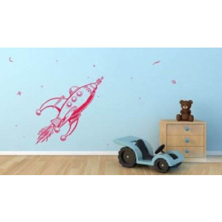 Вінілова інтер'єрна наклейка декор на стіну та шпалери «Ракета» з оракалу - Інтернет-магазин спільних покупок ToGether