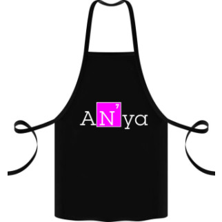 Фартух чорний кухонний з оригінальним принтом "ANya" - Інтернет-магазин спільних покупок ToGether