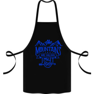 Фартух чорний кухонний з оригінальним принтом "Mountains" - Інтернет-магазин спільних покупок ToGether