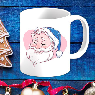 Білий кухоль (чашка) з новорічним принтом Дідусь Мороз - Інтернет-магазин спільних покупок ToGether